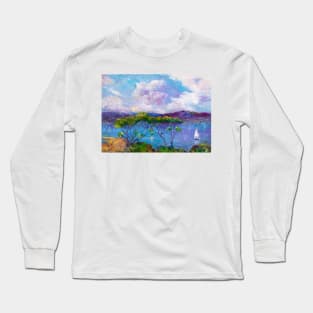 Azure Coast. Mediterranean Sea Long Sleeve T-Shirt